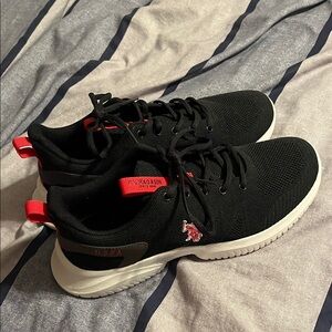 U.S. Polo Assn. Black and Red Sneakers